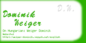 dominik weiger business card